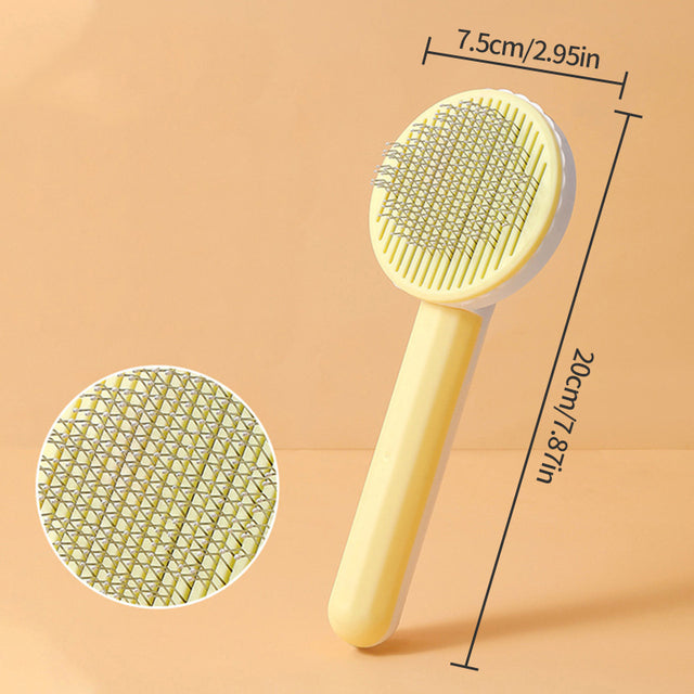 Pet grooming slicker brush compact size detail