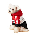 Waterproof dog raincoat jacket in red and yellow