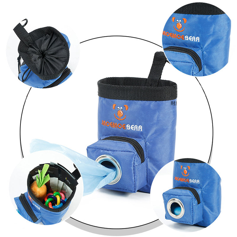 Pet training bag treat pouch compartment detail