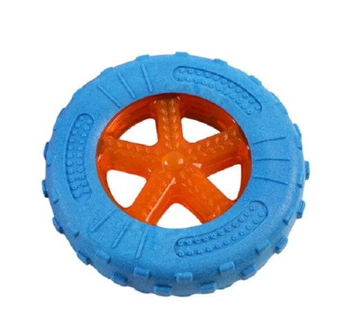 Rugby sounding toy ball with built-in squeaker for dogs