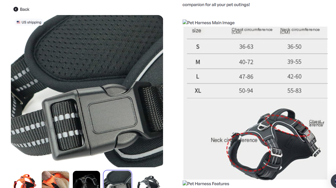 Waterproof Dog Harness with Handle – Reflective, No-Pull, Adventure-Ready