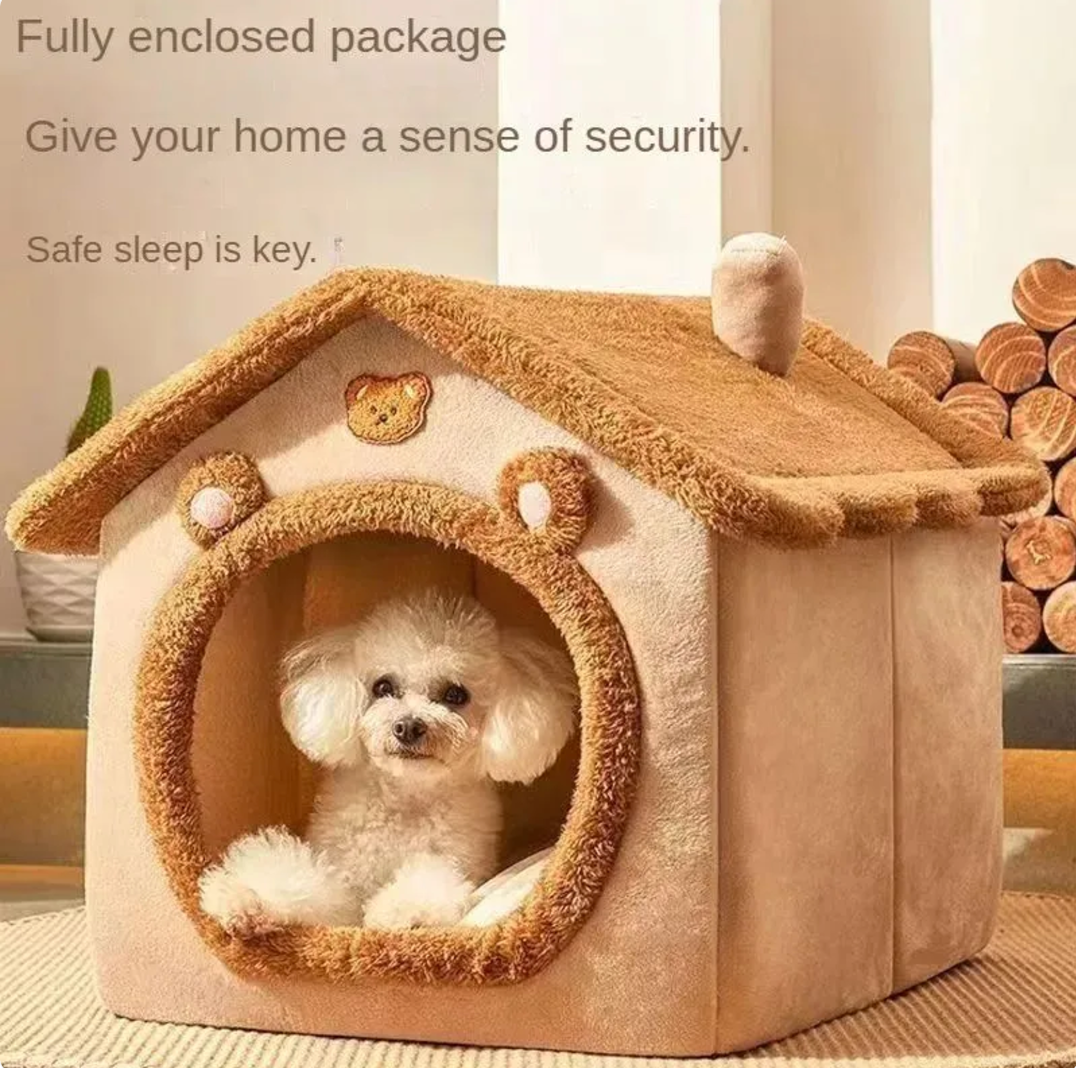 Warm cozy pet house for cats and small dogs