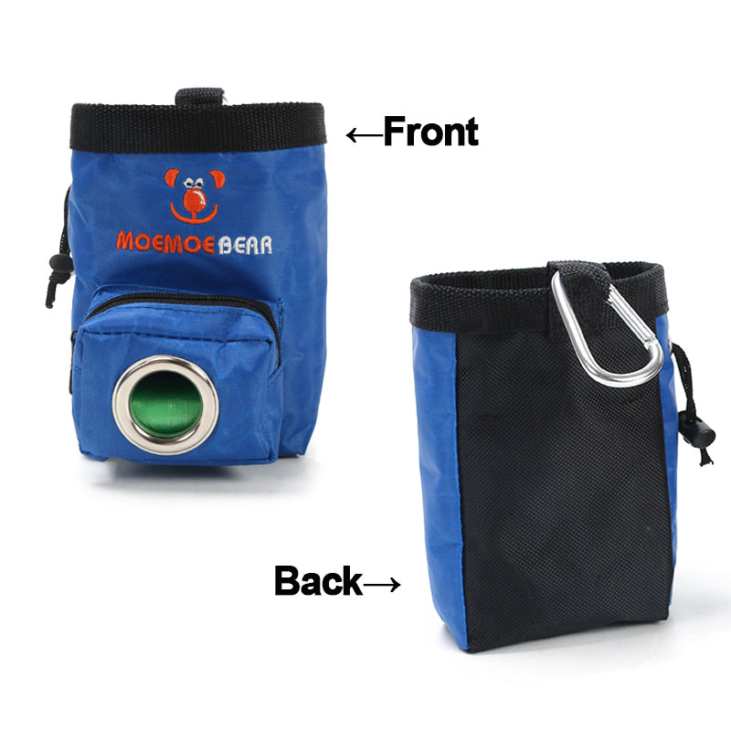 Pet training bag worn during outdoor dog training