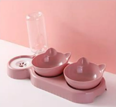 Anti-tip cat bowl feeder stability base detail