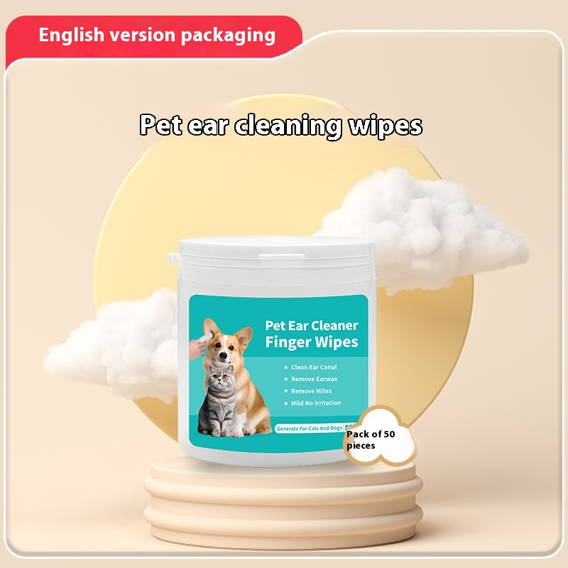Pet Ear Cleaning Finger Wipes for dogs and cats