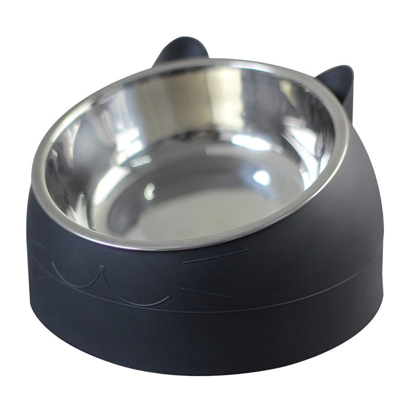 Ceramic-Style Cat Feeding Bowl