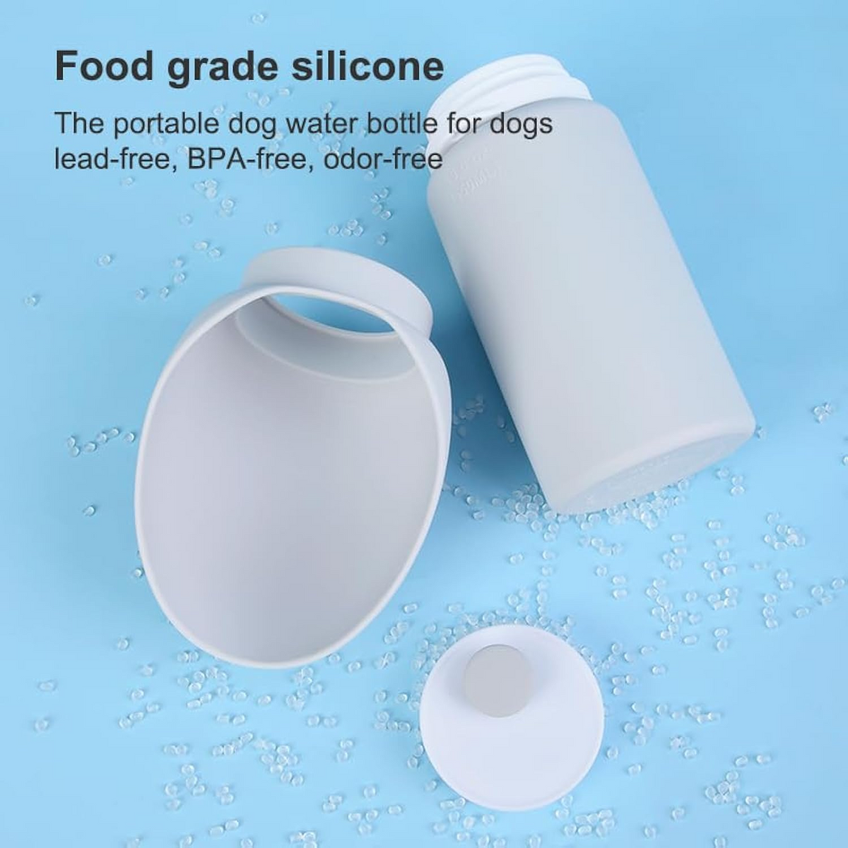 Food-grade silicone dog water bottle parts, BPA-free and odour-free – TailoraStyle