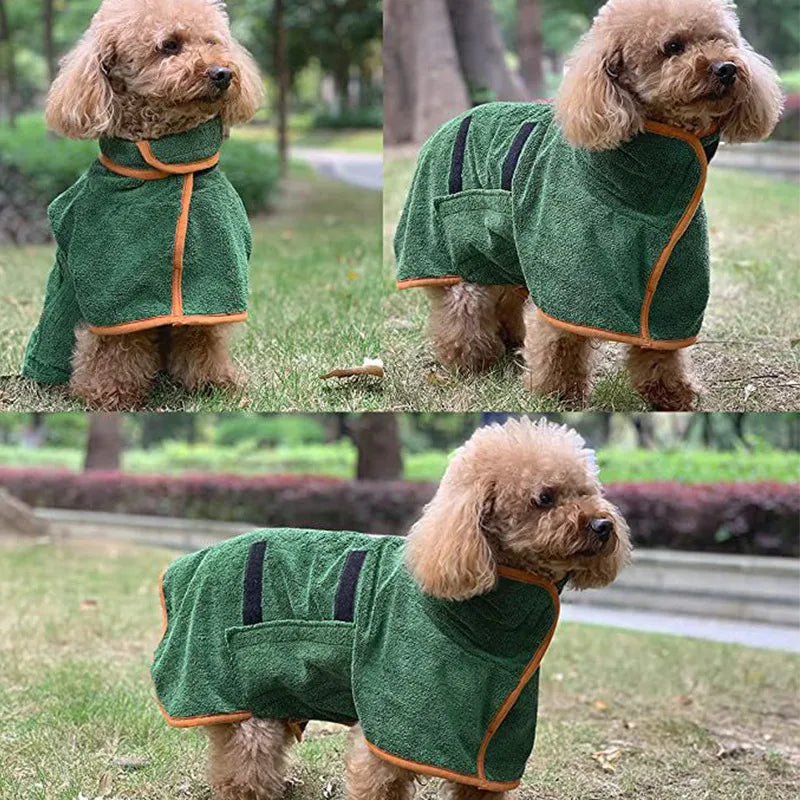 Pet bathrobe fast drying microfiber towel for dogs
