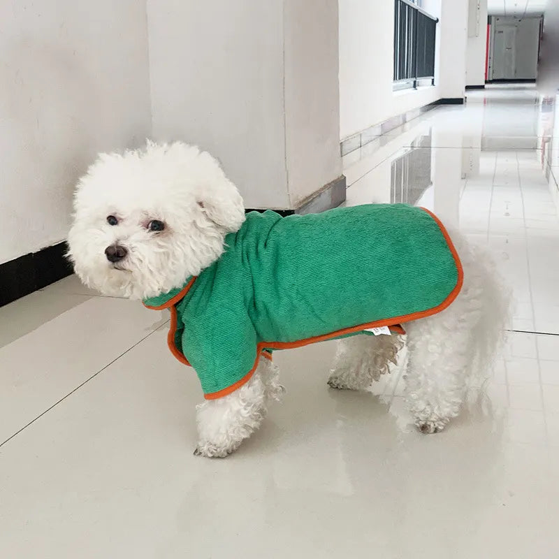 Pet bathrobe towel size range XS to 3XL