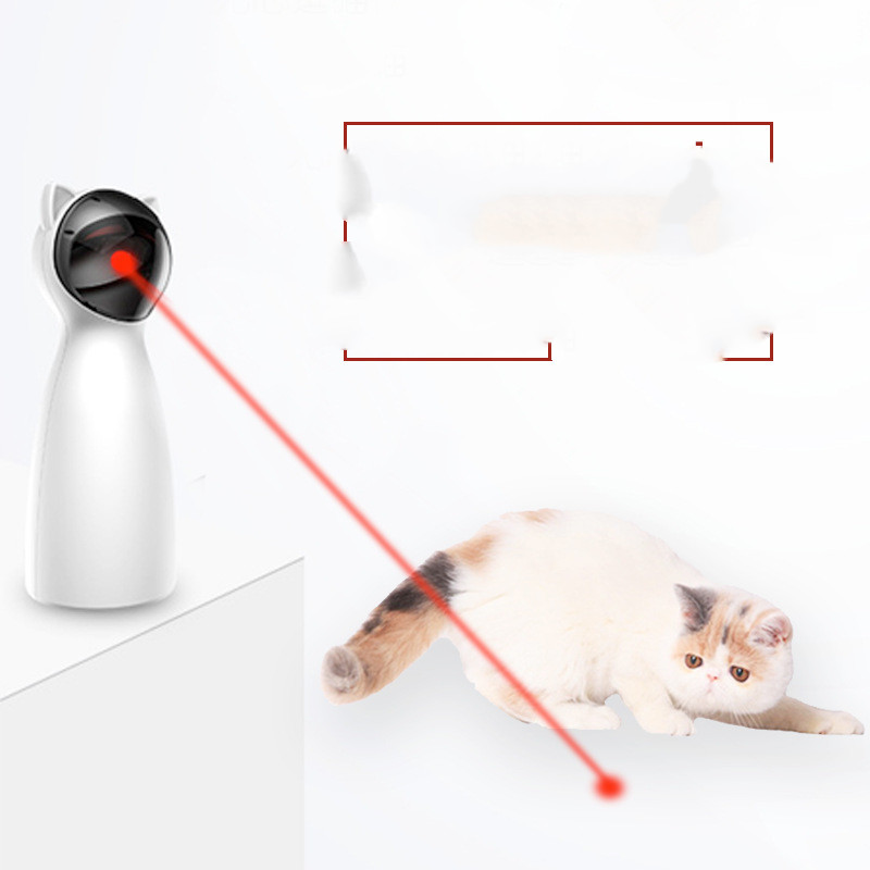 Automatic Laser Cat Toy – Self-Rotating, 15-Min Timer, USB & Battery