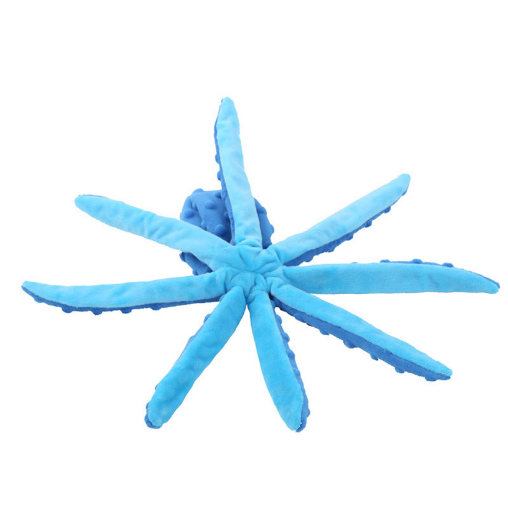 Plush Octopus Dog Toy – Interactive, Squeaky & Bite-Resistant