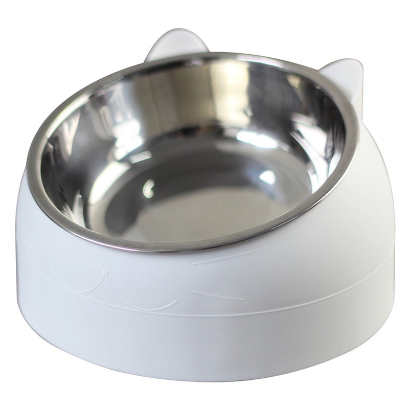 Ceramic-Style Cat Feeding Bowl