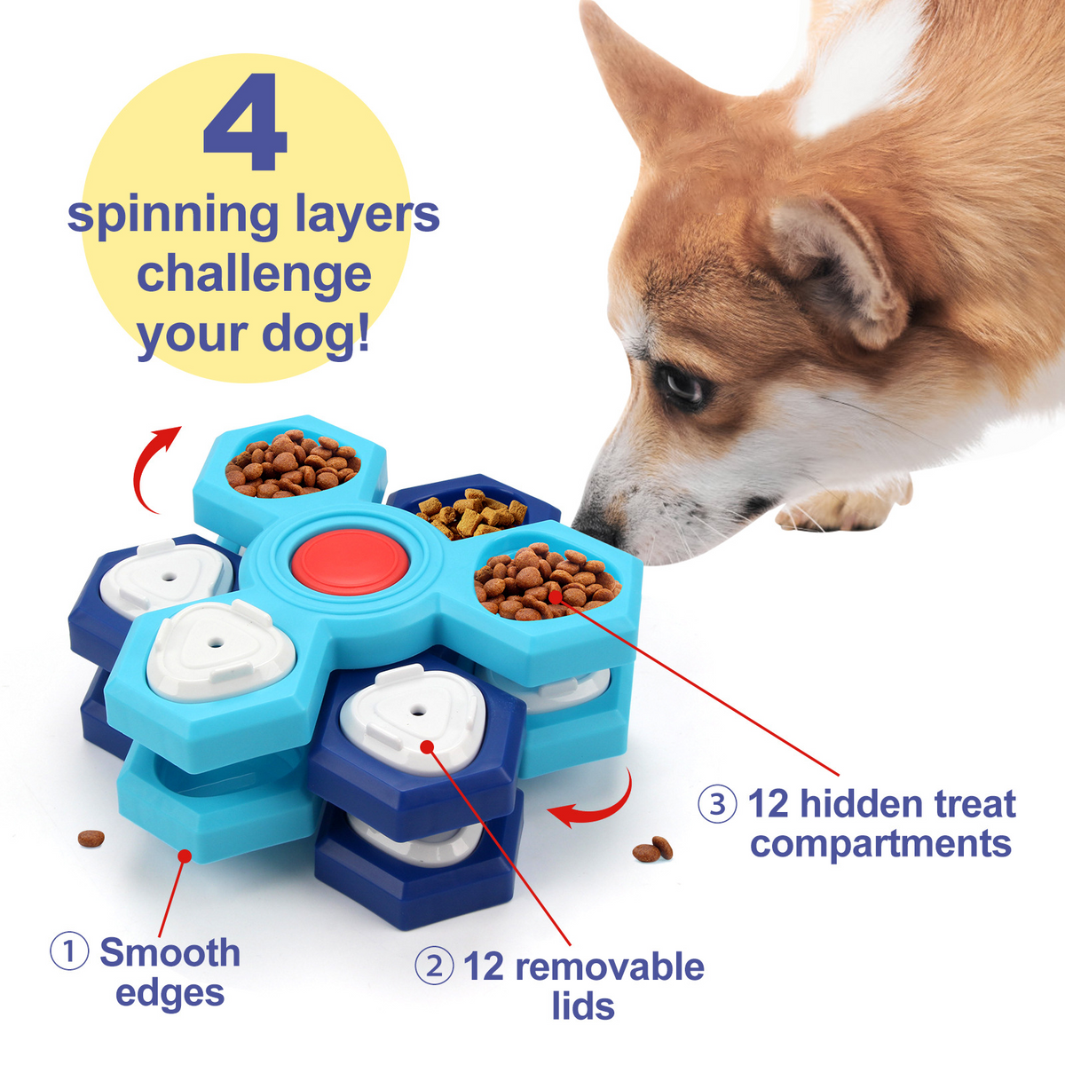 Interactive dog treat puzzle toy – TailoraStyle photo 5