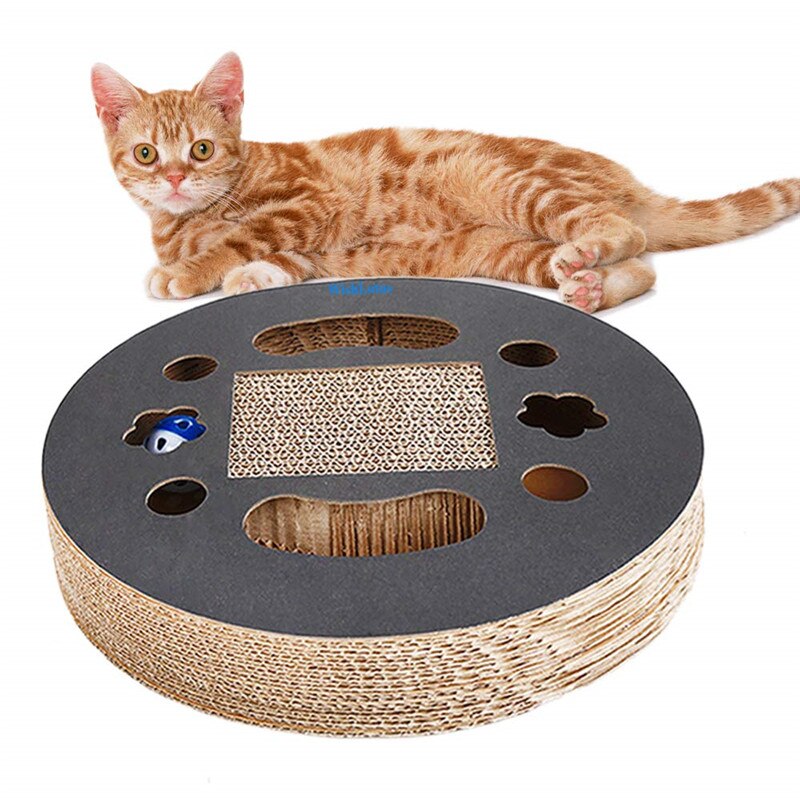Cat scratching board with corrugated cardboard design