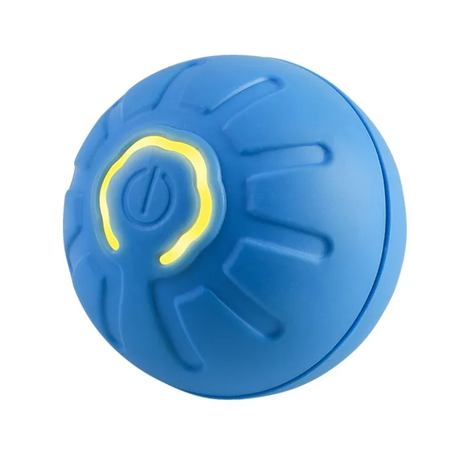 Jumping ball dog toy in orange, unpredictable movement