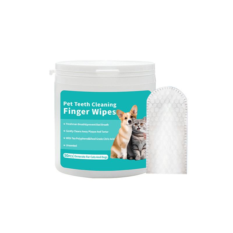 Pet ear cleaning finger wipes for dogs and cats
