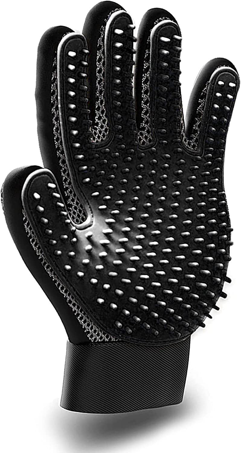 Grooming glove soft bristle detail close-up