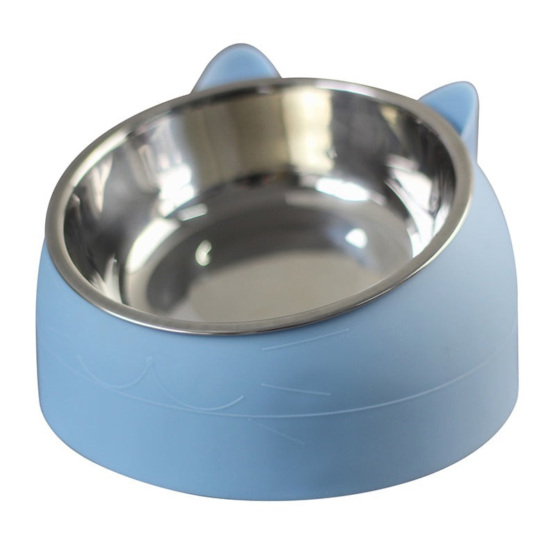 Ceramic-Style Cat Feeding Bowl