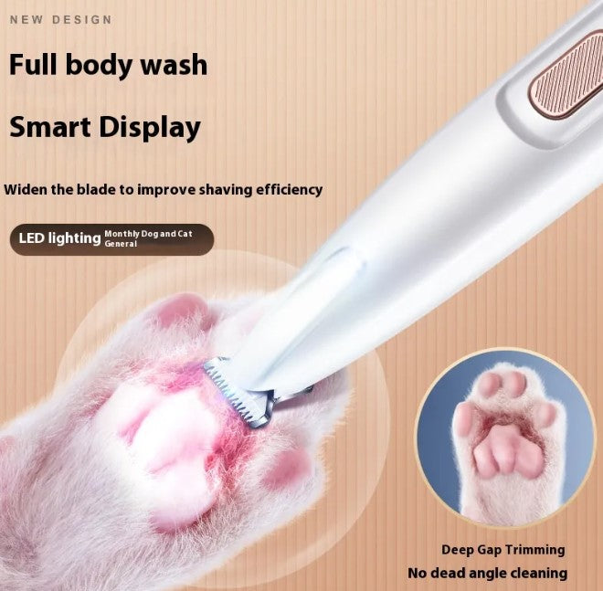 Waterproof dog paw trimmer stainless steel blade detail