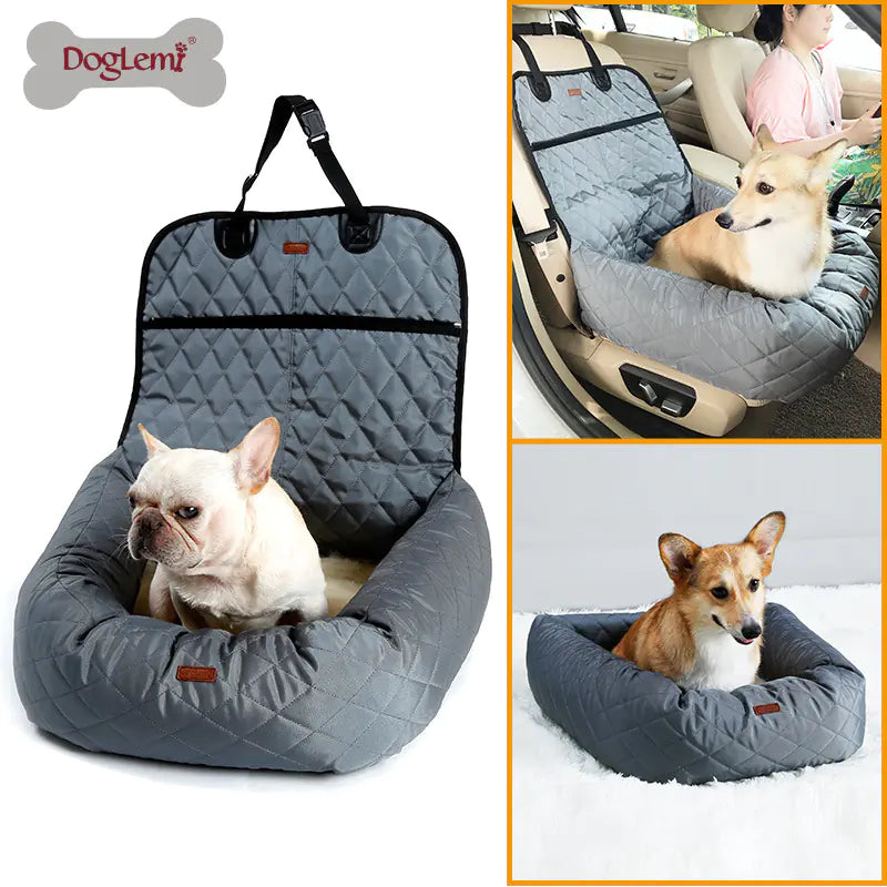 Waterproof non-slip Oxford fabric pet car bed detail