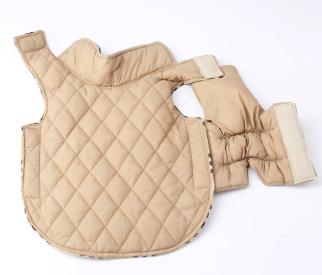 Beige plaid dog coat – TailoraStyle