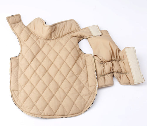 Beige plaid dog coat – TailoraStyle