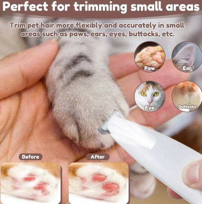 Dog paw trimmer set with nail clipper included