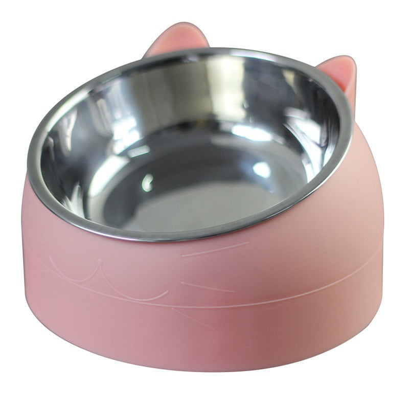 Ceramic-Style Cat Feeding Bowl