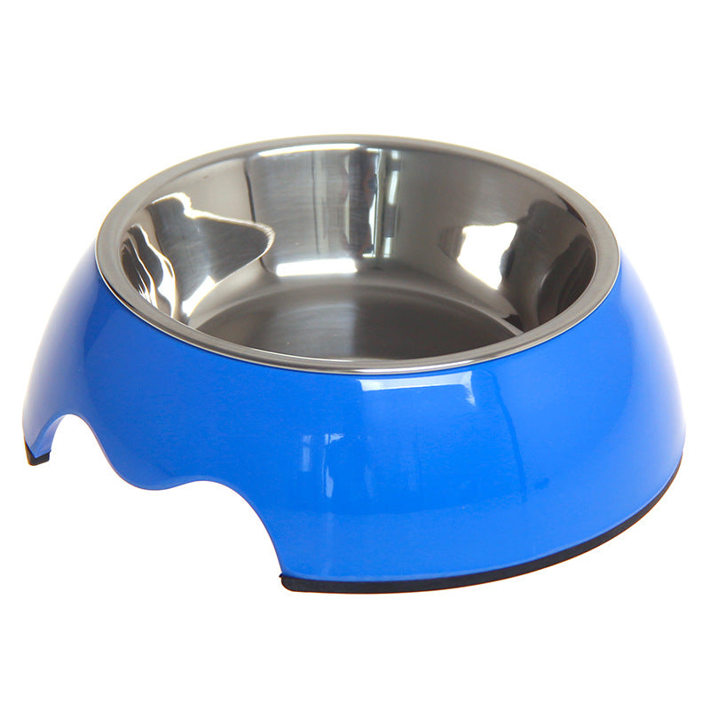 Non-slip dual-use stainless steel pet bowl