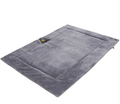 Grey self-warming pet mat with padded border, no electricity needed – TailoraStyle