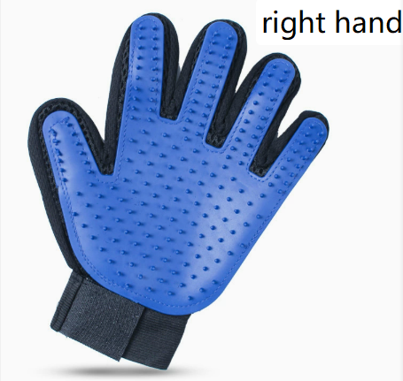 Grooming glove ergonomic fit for left and right hand